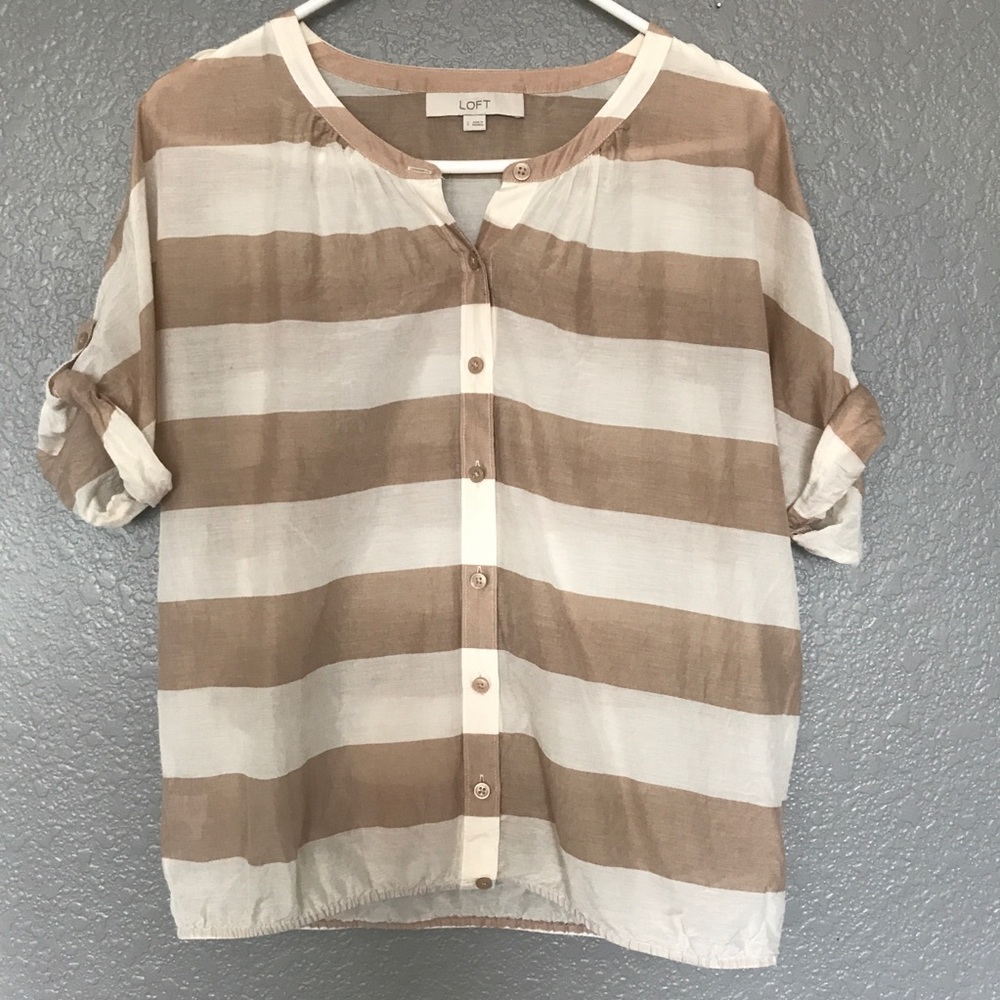 Ann Taylor Loft striped blouse
